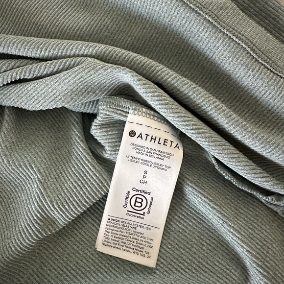 Athleta size S Henley ribbed top - Picture 6 of 6